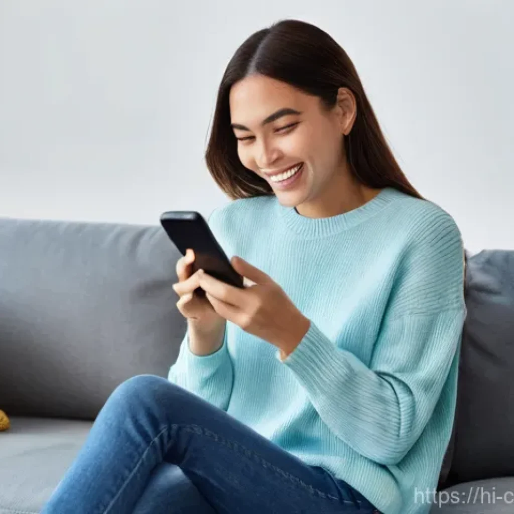 소비자 행동에 영향을 미치는 감정적 요인 - **Prompt:** A stylish young woman in her late twenties is sitting comfortably on a modern couch in a...